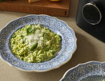 Pea and lemon orzo