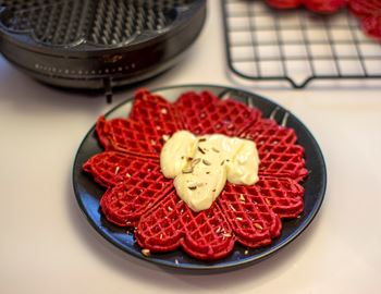 Beetroot waffle
